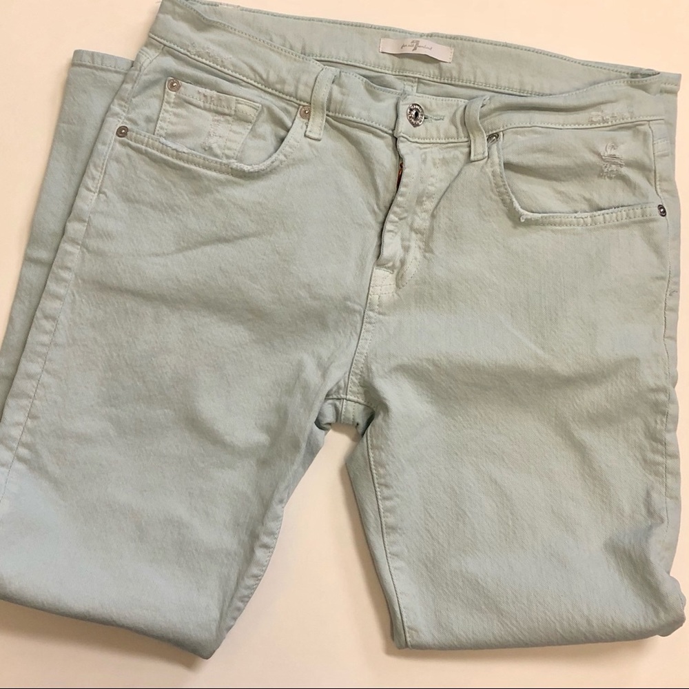 7 for all mankind pastel blue denim jeans Size 28